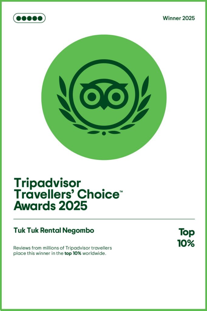 TUK TUK Rental Negombo Named Tripadvisor Travelers’ Choice Awards Winner for 2025