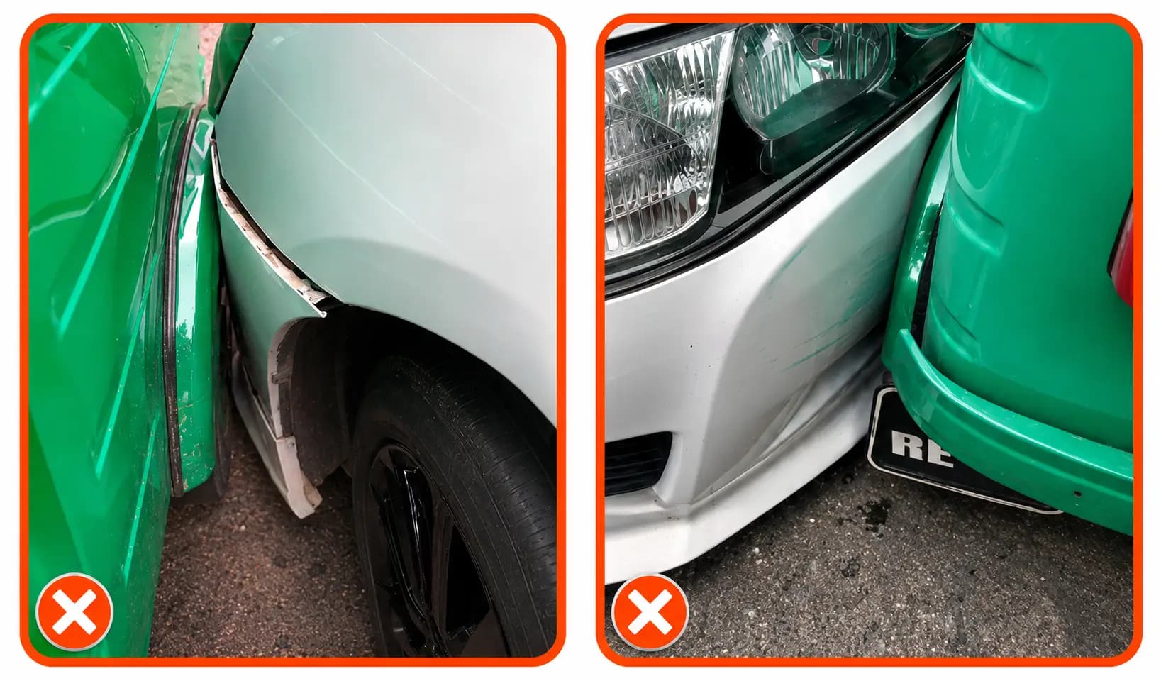Sharp corner collision damage — tuk tuk roll risk