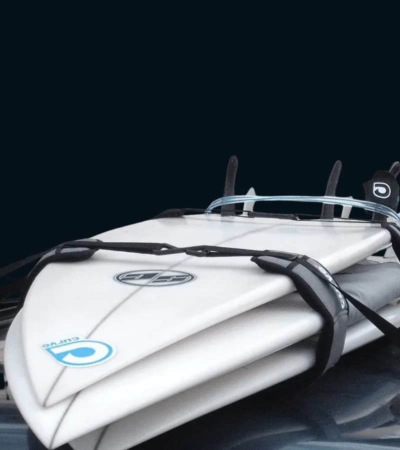 Soft foam-padded surfboard rack