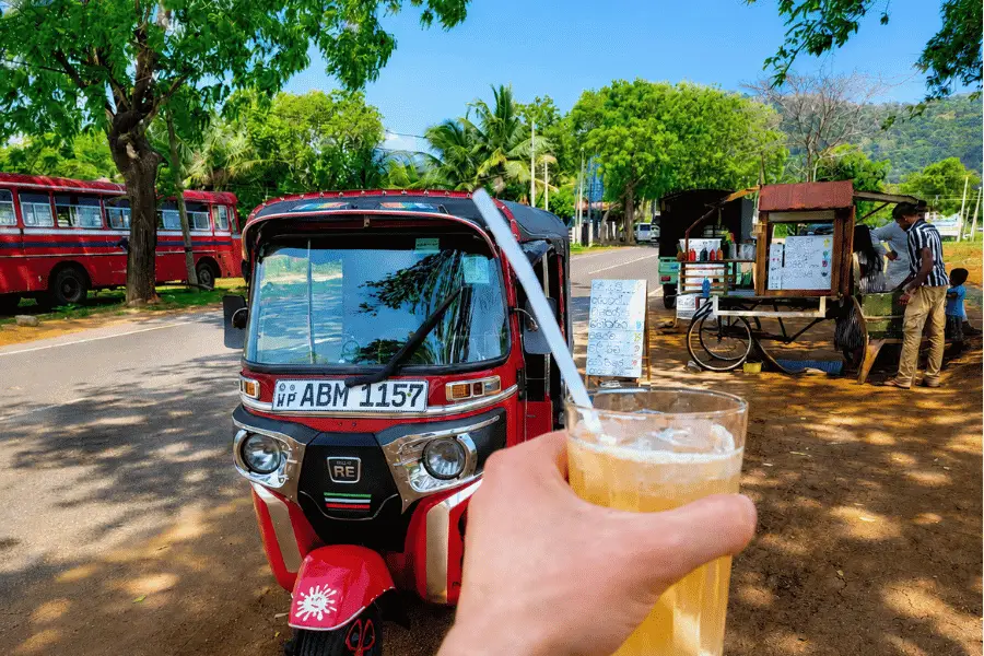Driving to Trincomalee by tuk tuk — dry zone roads, reservoirs and east coast scenery in Sri Lanka