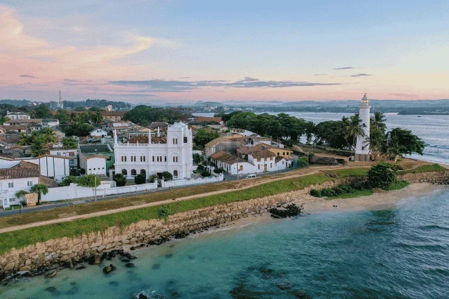 Galle Fort colonial streets and lighthouse UNESCO Sri Lanka