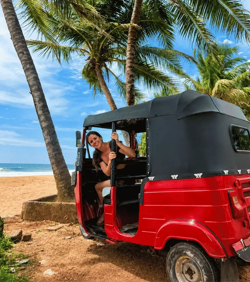 Tuk tuk tour in Hiriketiya, Sri Lanka