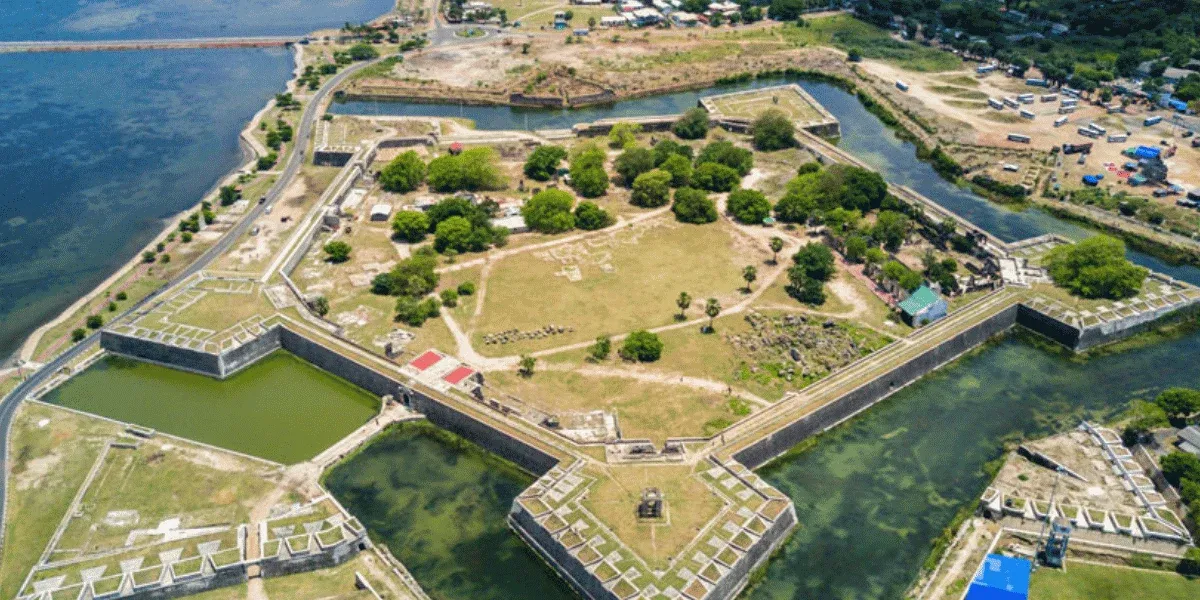 Jaffna Fort colonial walls lagoon views northern Sri Lanka