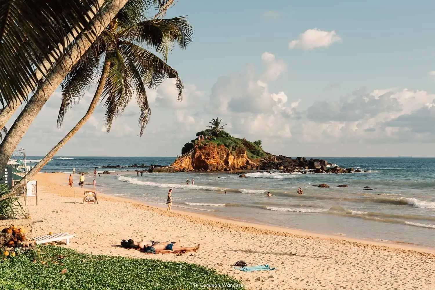 Mirissa beach bay on Sri Lanka's south coast
