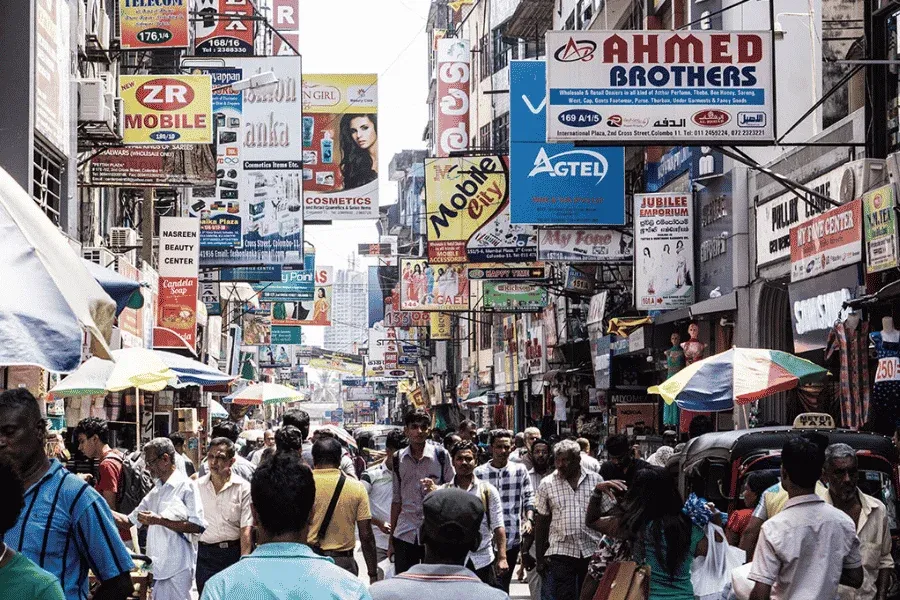Pettah market district Colombo