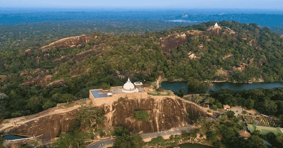 Sithulpawwa Rock Temple near Yala — ancient Buddhist monastery built into jungle rock formations in southern Sri Lanka