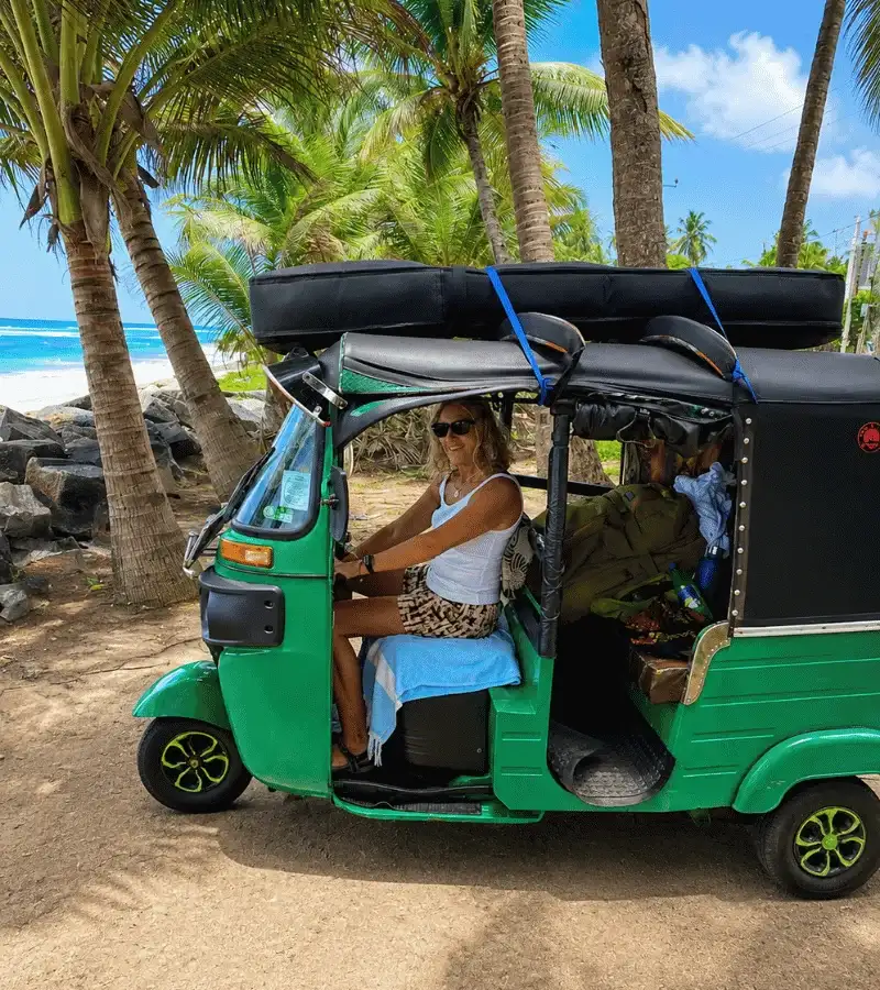 Tuk tuk rental on the West Coast of Sri Lanka