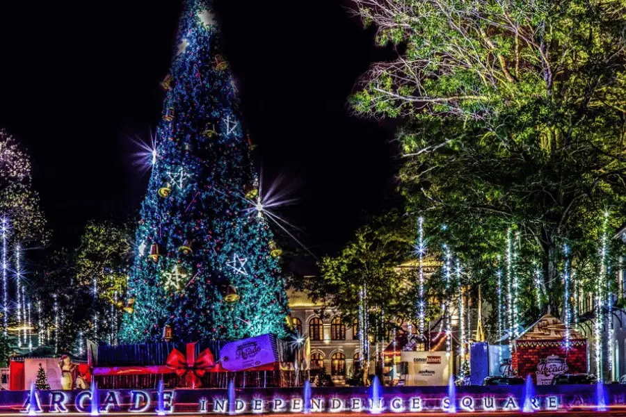 Christmas celebrations in Sri Lanka — festive lights, beach parties, and year-end events along the south and west coasts in December