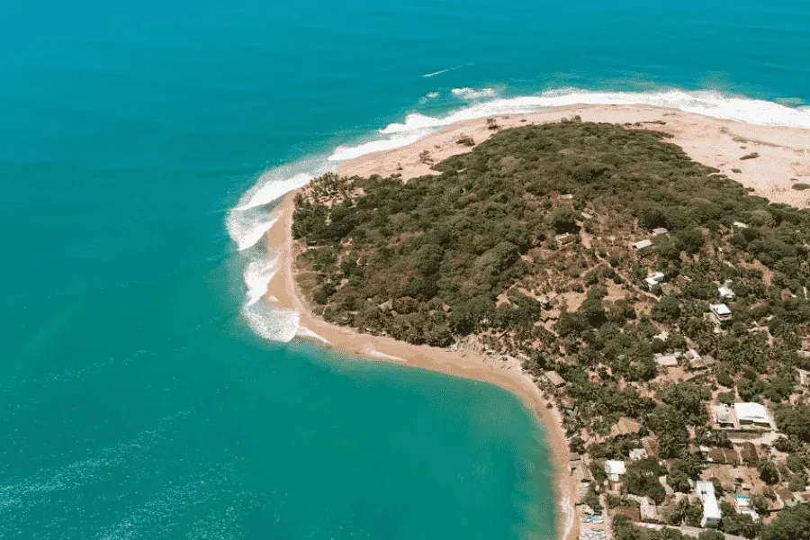 Arugam Bay beach during surf season, east coast Sri Lanka