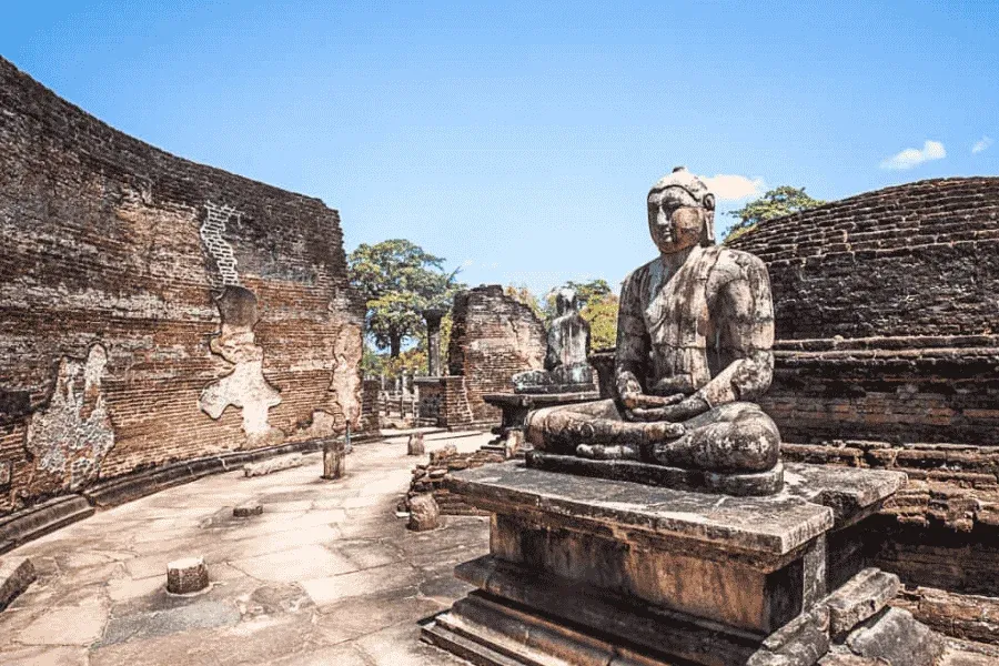 Polonnaruwa ancient ruins, medieval capital of Sri Lanka